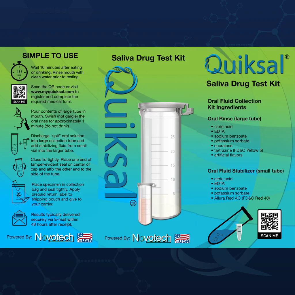 Quiksal 6 Pack Saliva Drug Test Kit - 110+ Panel Test